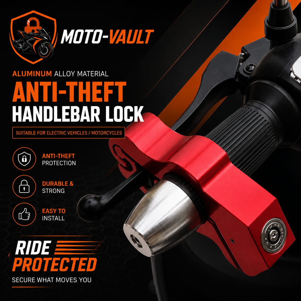 Moto-Vault Handlebar Lock