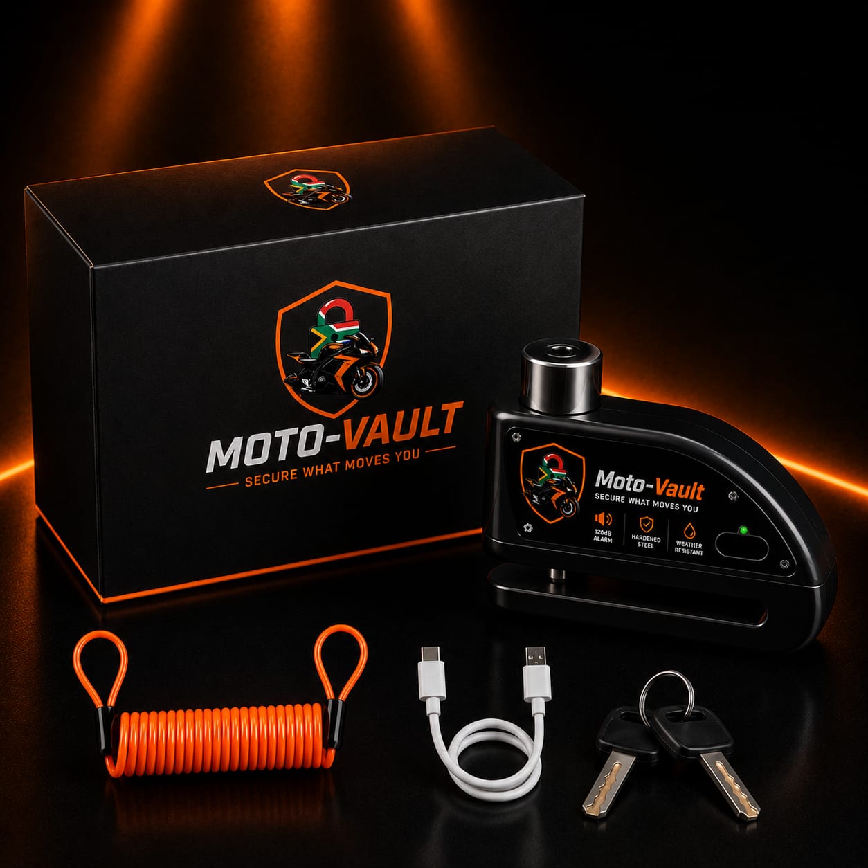 Moto-Vault Alarmed Disc Lock